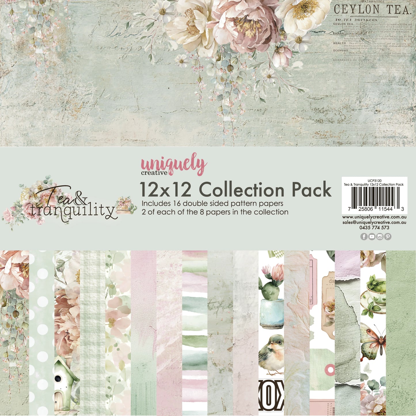 TEA & TRANQUILITY 12" x 12" COLLECTION PACK
