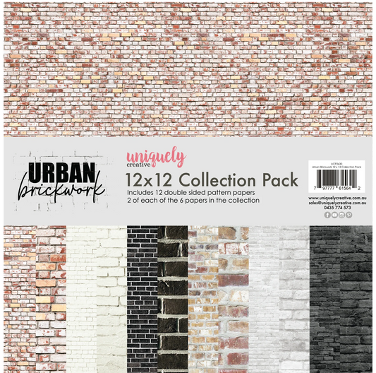 URBAN BRICKWORK 12" x 12" PAPER COLLECTION PACK BY UNIQUELY CREATIVE