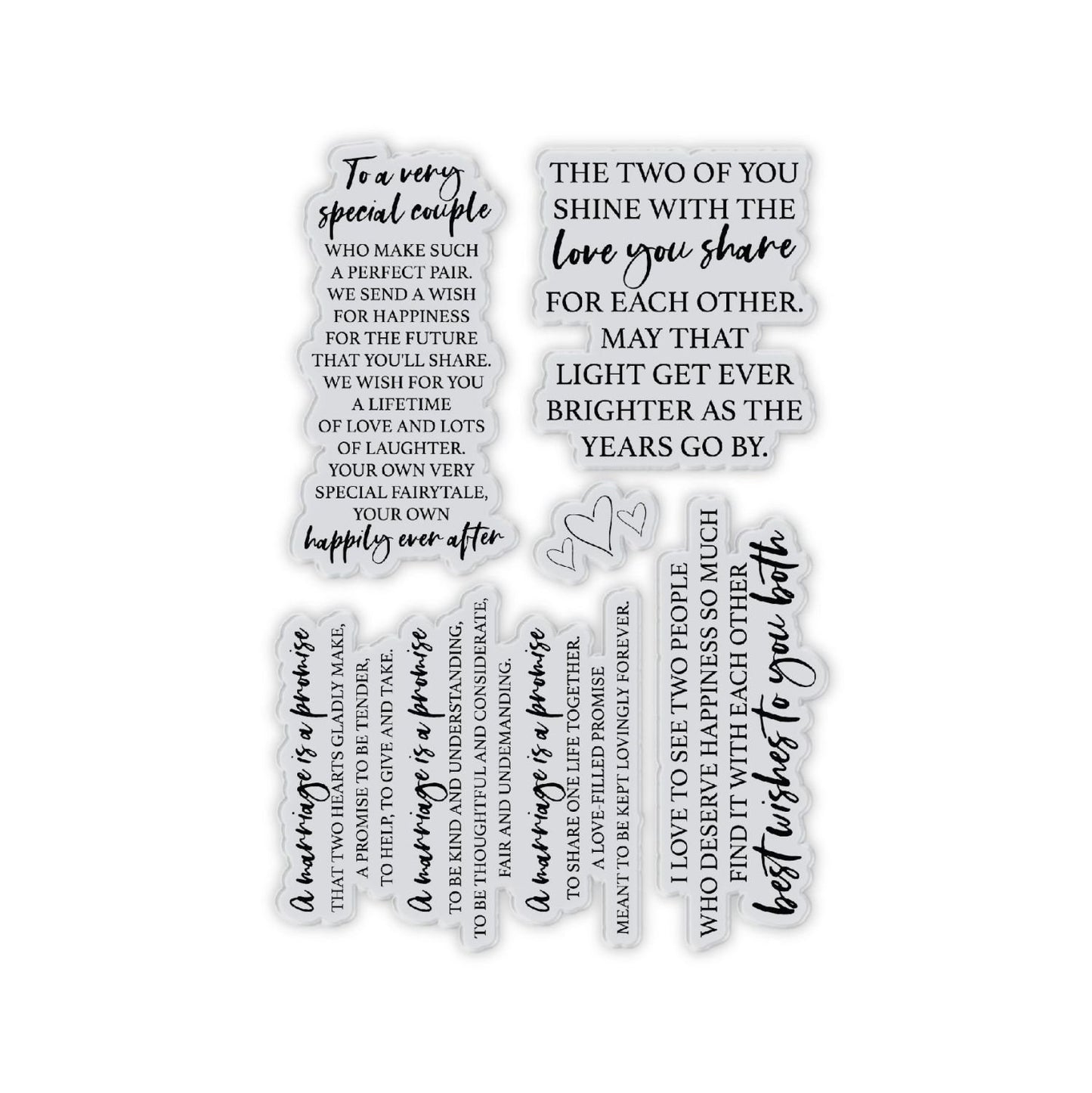 STAMPS BY CHLOE WEDDING VERSE CLEAR STAMP