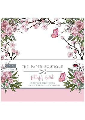 BUTTERFLY BALLET 8" X 8" CARD/ENVELOPE MINI 4 PACK - THE PAPER BOUTIQUE