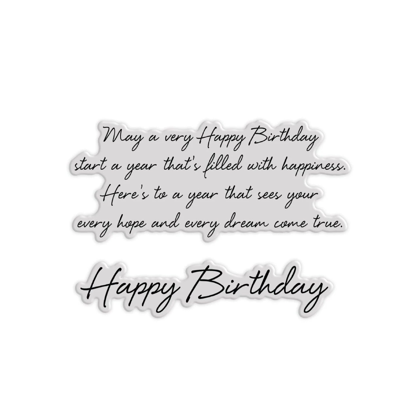 CHLOES CREATIVE CARDS BIRTHDAY VERSE 1 CLEAR PHOTOPOLYMER STAMP