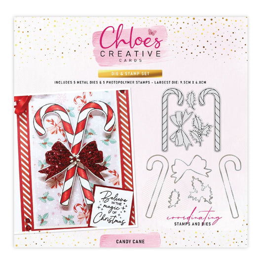 CHLOES CREATIVE CARDS DIE & STAMP SET - CANDY CANE