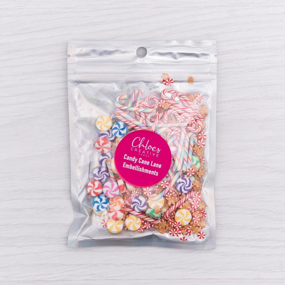 CHLOES CREATIVE CARDS CANDY CANE LANE EMBELLISHMENT PACK