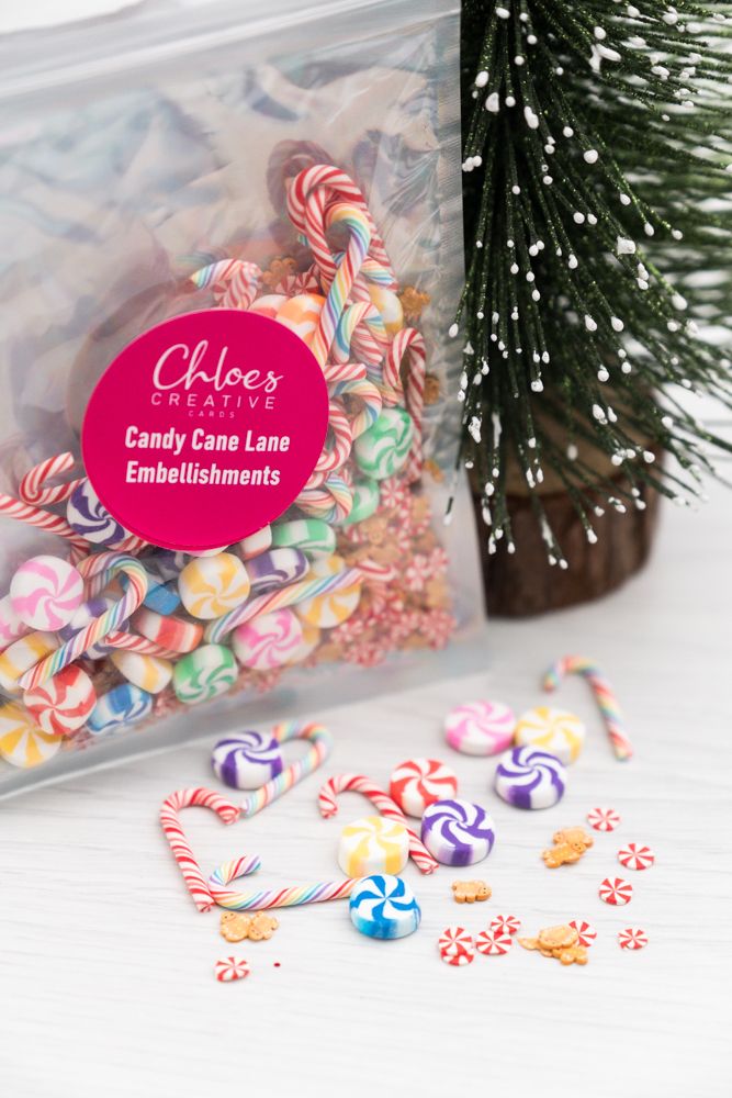 CHLOES CREATIVE CARDS CANDY CANE LANE EMBELLISHMENT PACK