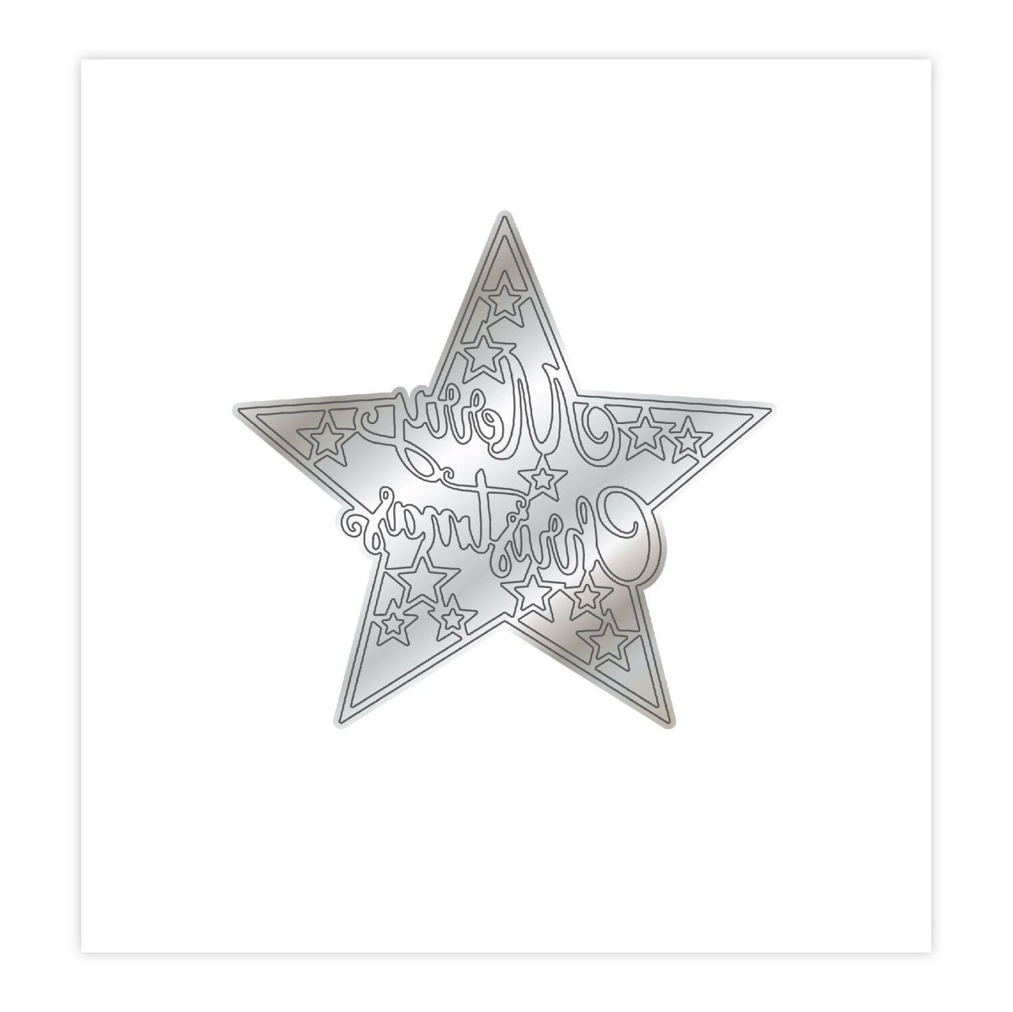 CHLOES CREATIVE CARDS METAL DIE SET - MERRY CHRISTMAS STAR