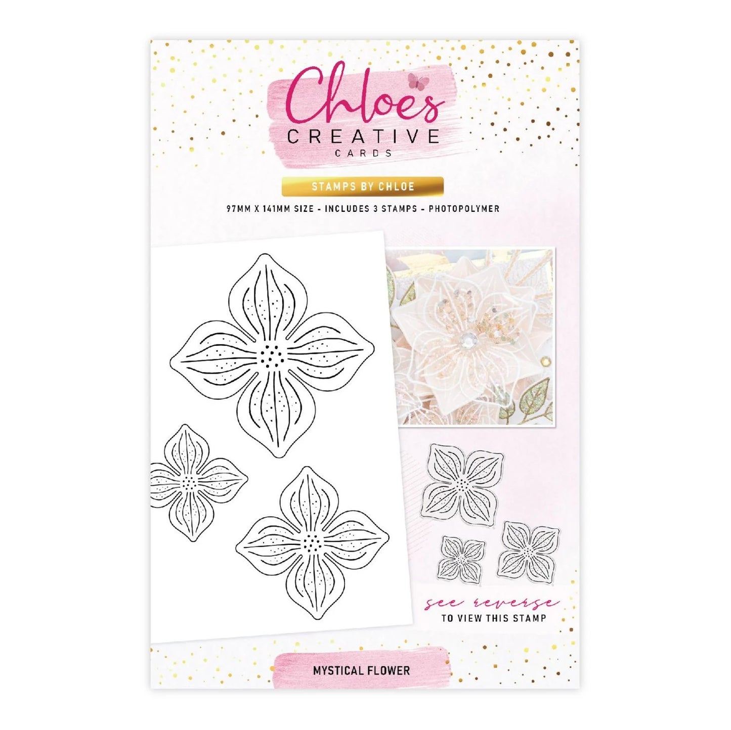 CHLOES CREATIVE CARDS MYSTICAL FLOWER PHOTOPOLYMER STAMP SET