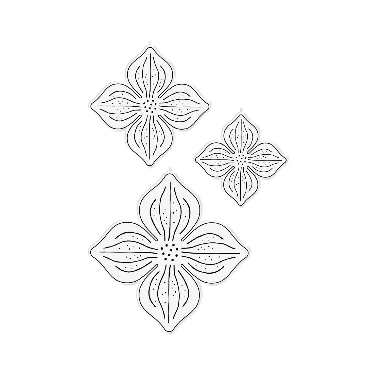CHLOES CREATIVE CARDS MYSTICAL FLOWER PHOTOPOLYMER STAMP SET