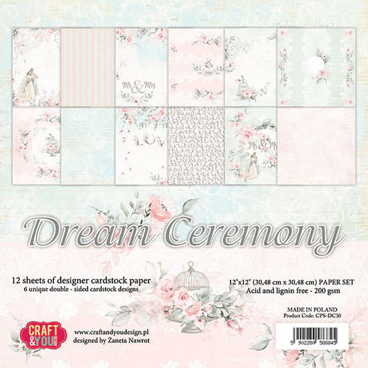 DREAM CEREMONY 12" X 12" PAPER COLLECTION - CRAFT & YOU DESIGN