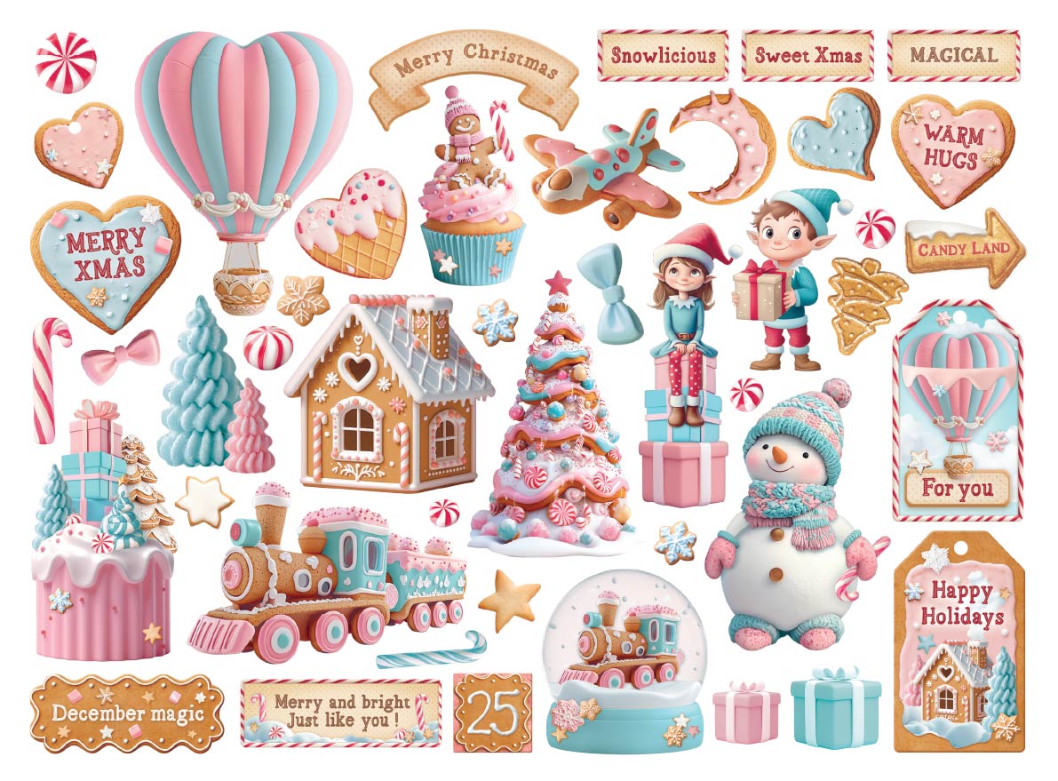 STAMPERIA DIE CUTS PACK - CANDY CHRISTMAS