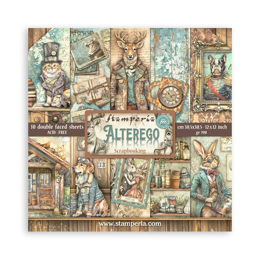 STAMPERIA DOUBLE SIDED 10 PAGE 12" X 12" PAPER PAD - ALTEREGO