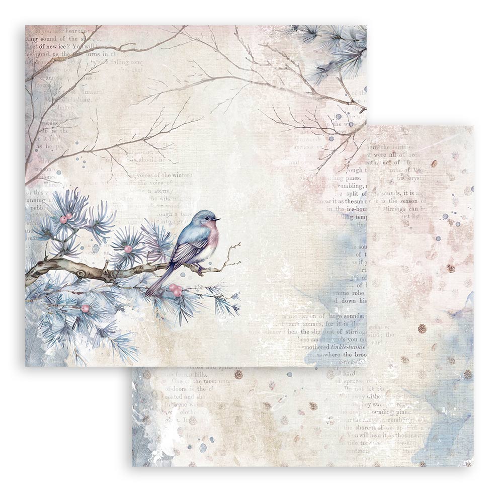 STAMPERIA DOUBLE SIDED 10 PAGE 12" X 12" PAPER PAD - DEWDROPS