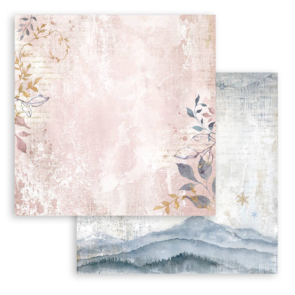 STAMPERIA DOUBLE SIDED 10 PAGE 12" X 12" PAPER PAD - DEWDROPS