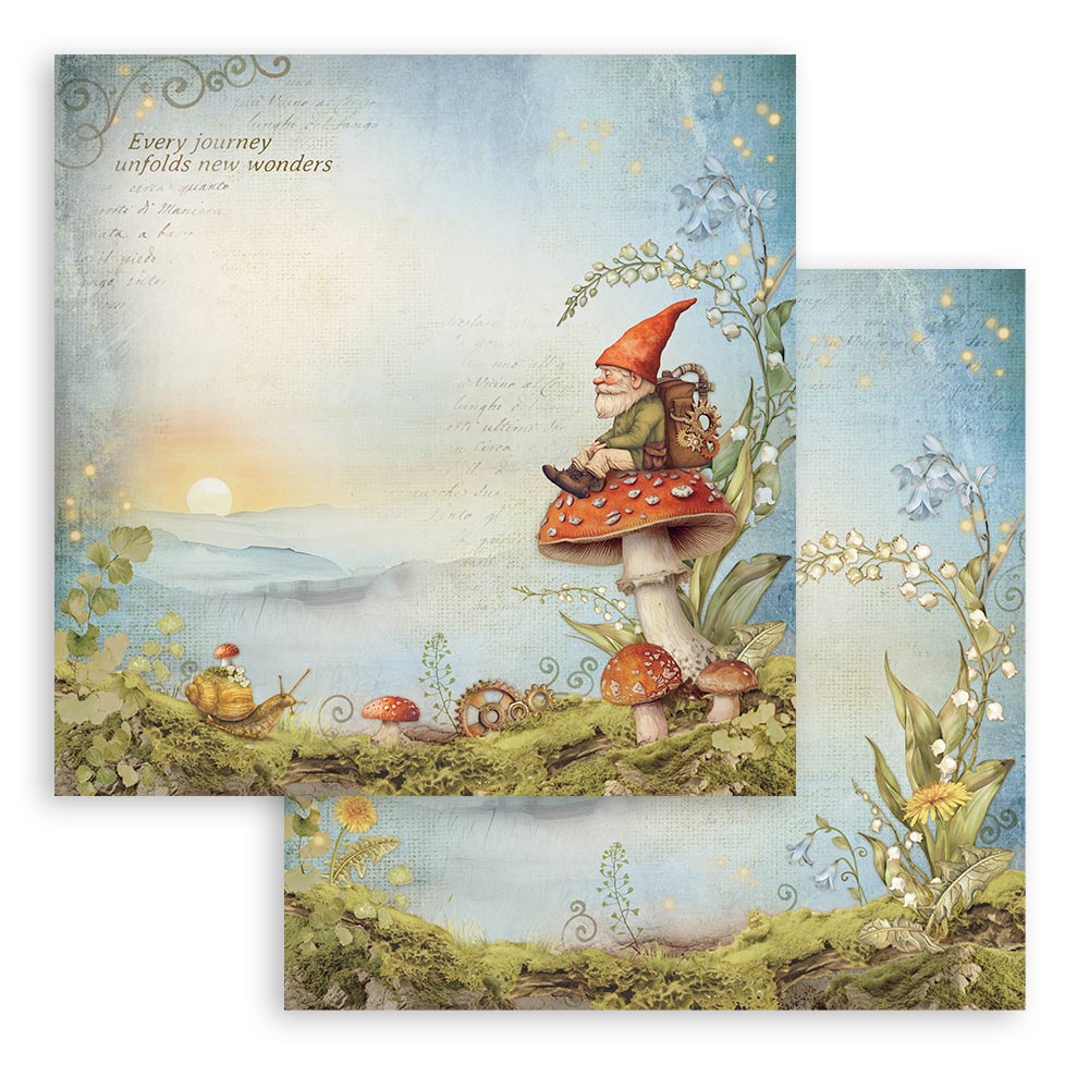 STAMPERIA DOUBLE SIDED 10 PAGE 12" X 12" PAPER PAD - HIDDEN GROVE