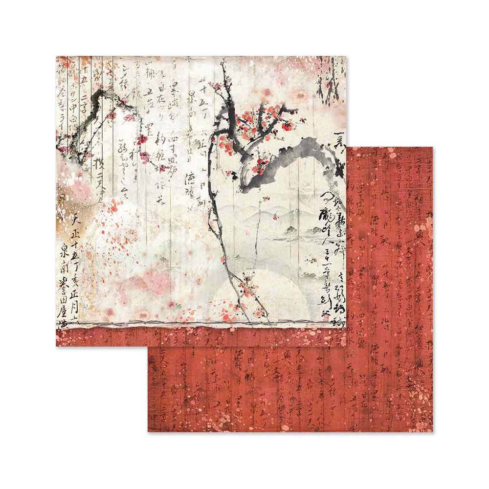 STAMPERIA 8" X 8" DOUBLE FACED PAPER PAD - ORIENTAL GARDEN