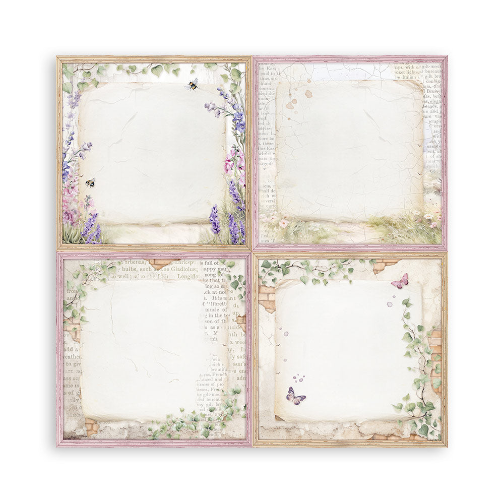 STAMPERIA 8" X 8" DOUBLE FACED PAPER PAD - LAVENDER