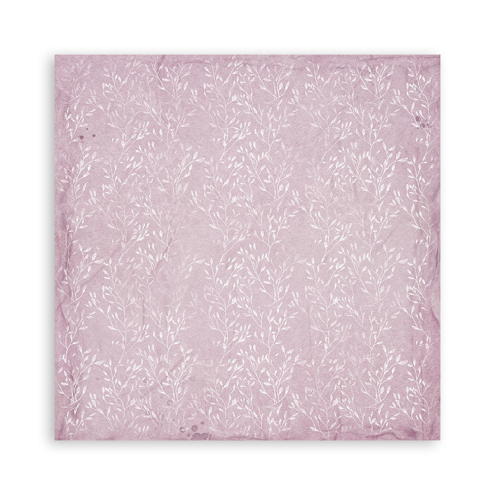 STAMPERIA 8" X 8" DOUBLE FACED PAPER PAD - LAVENDER