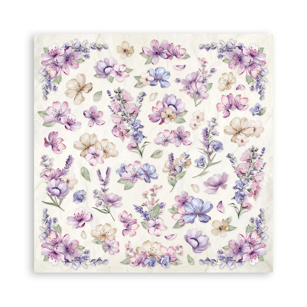 STAMPERIA 8" X 8" DOUBLE FACED PAPER PAD - LAVENDER