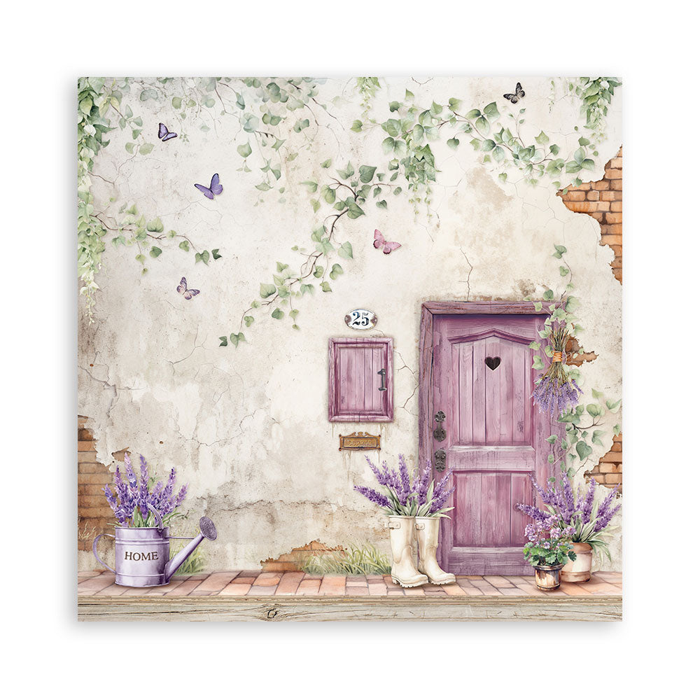 STAMPERIA 8" X 8" DOUBLE FACED PAPER PAD - LAVENDER