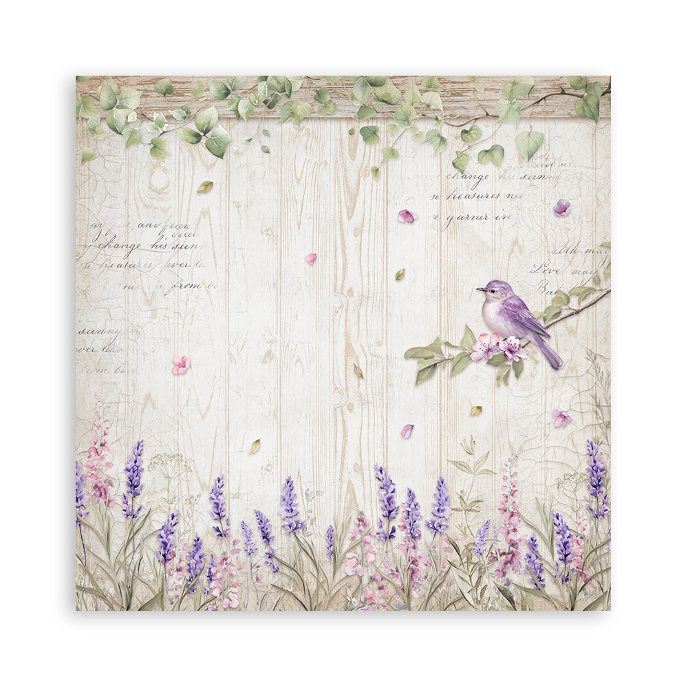 STAMPERIA 8" X 8" DOUBLE FACED PAPER PAD - LAVENDER