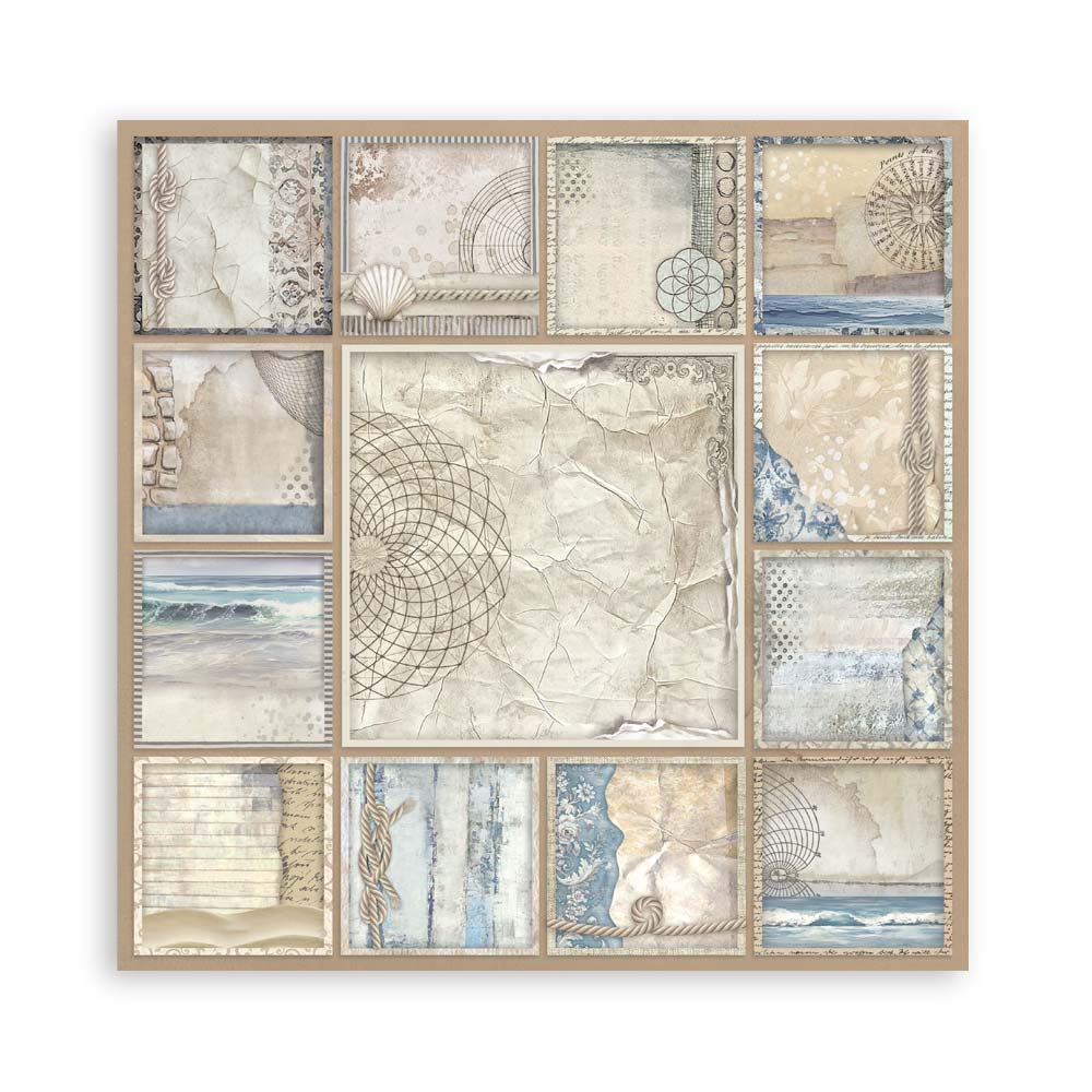 STAMPERIA 8" X 8" DOUBLE FACED PAPER PAD - SILENT SEA