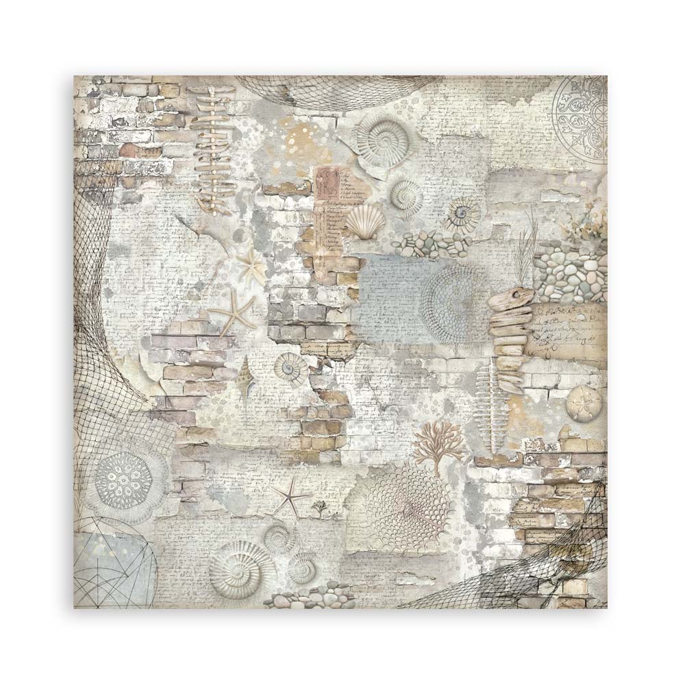 STAMPERIA 8" X 8" DOUBLE FACED PAPER PAD - SILENT SEA