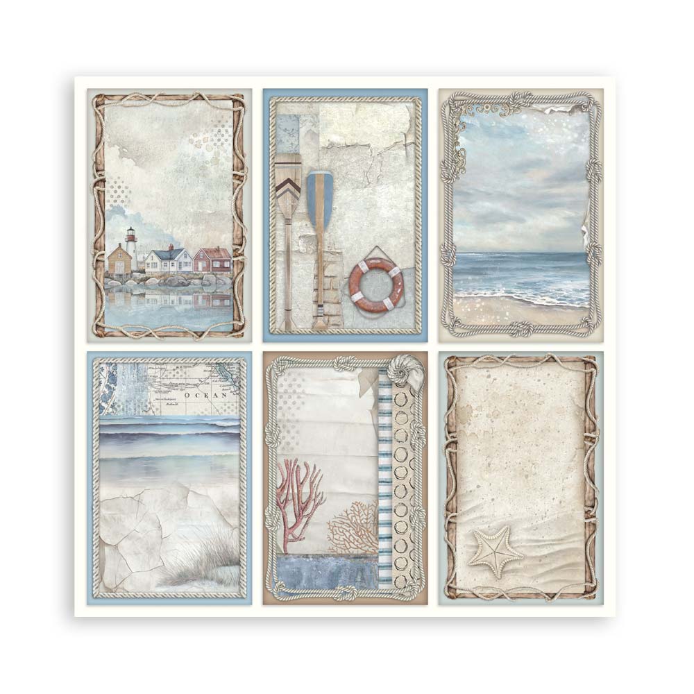 STAMPERIA 8" X 8" DOUBLE FACED PAPER PAD - SILENT SEA