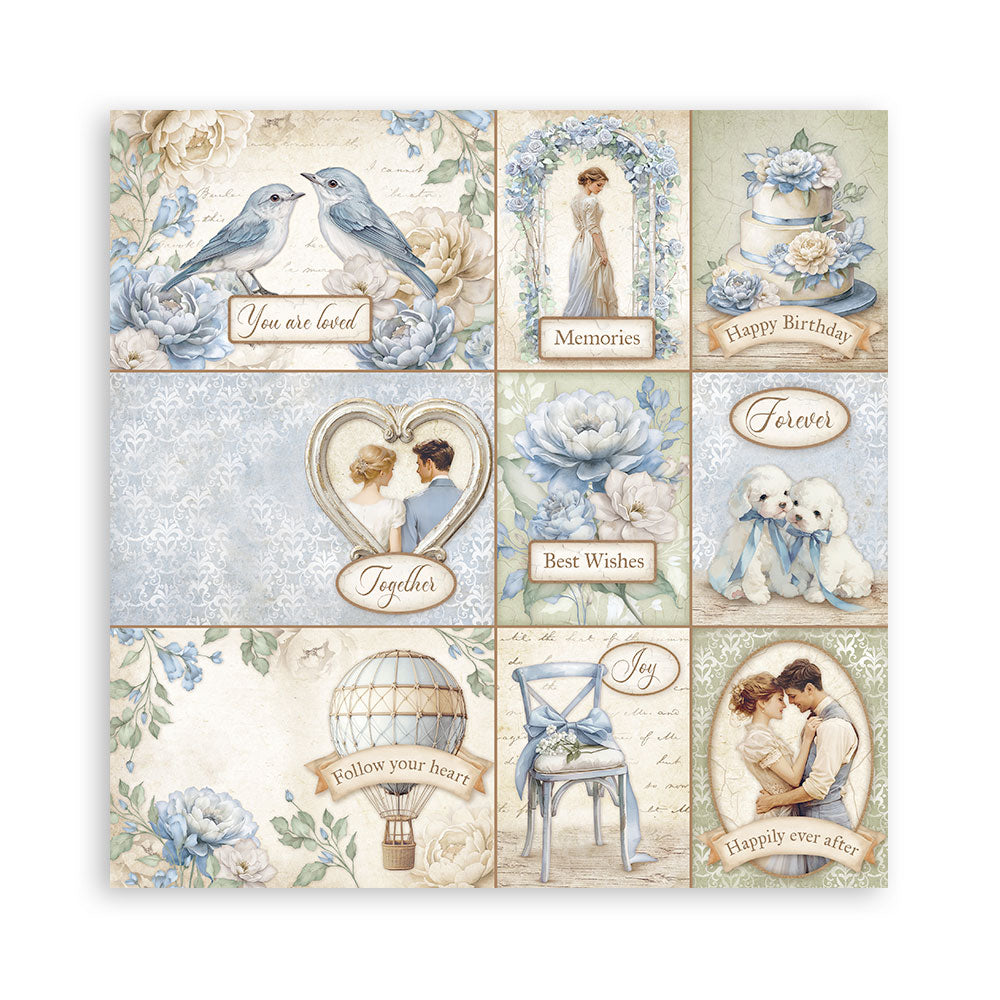 STAMPERIA 8" X 8" DOUBLE FACED PAPER PAD - TIMELESS