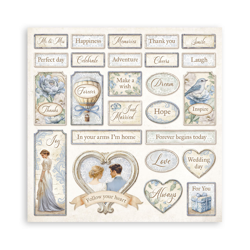 STAMPERIA 8" X 8" DOUBLE FACED PAPER PAD - TIMELESS