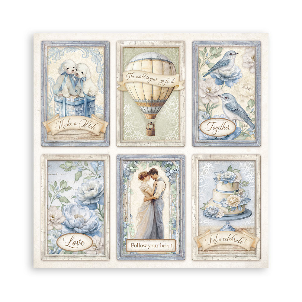 STAMPERIA 8" X 8" DOUBLE FACED PAPER PAD - TIMELESS