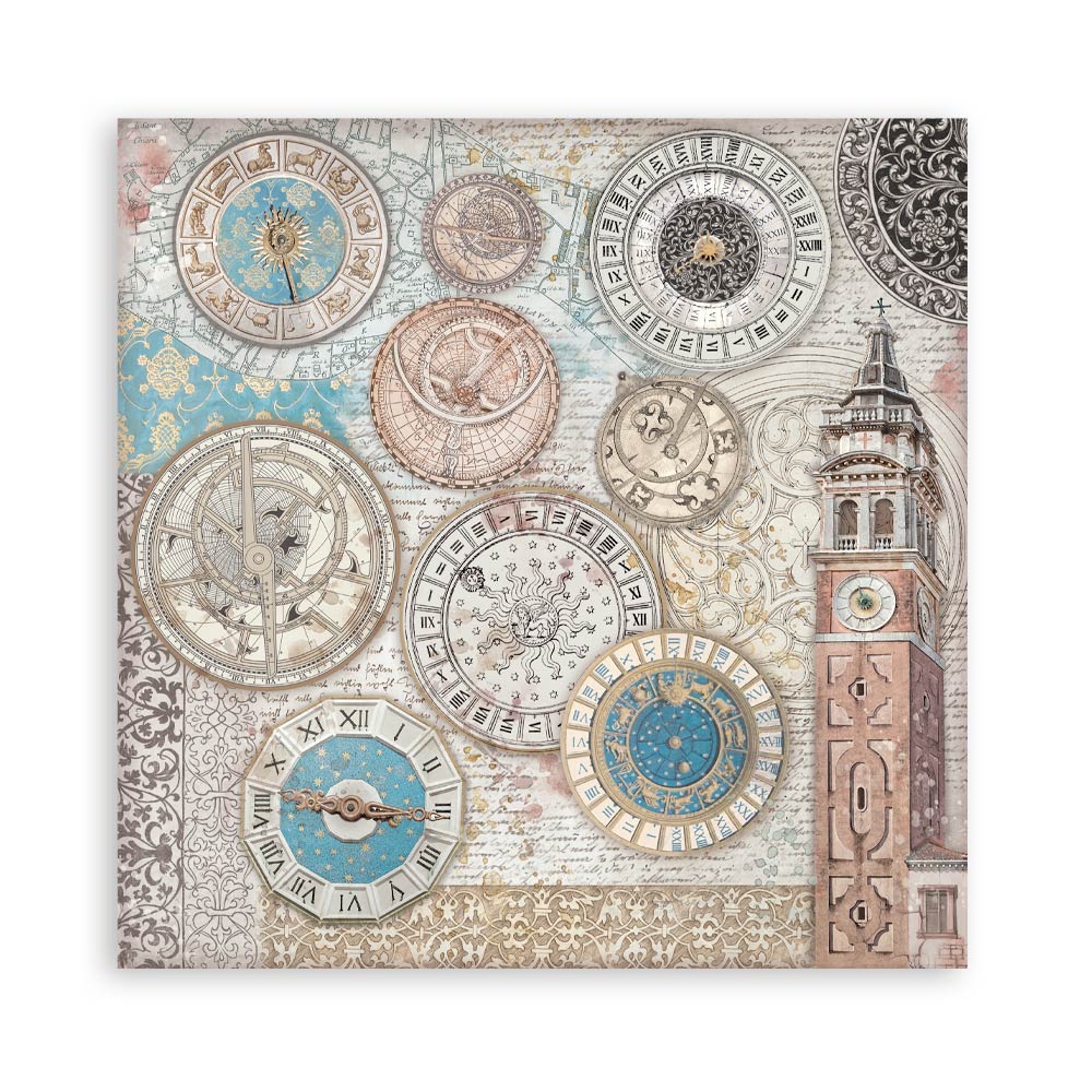 STAMPERIA 12" X 12" DOUBLE FACED PAPER PAD - VENICE CITY OF ART