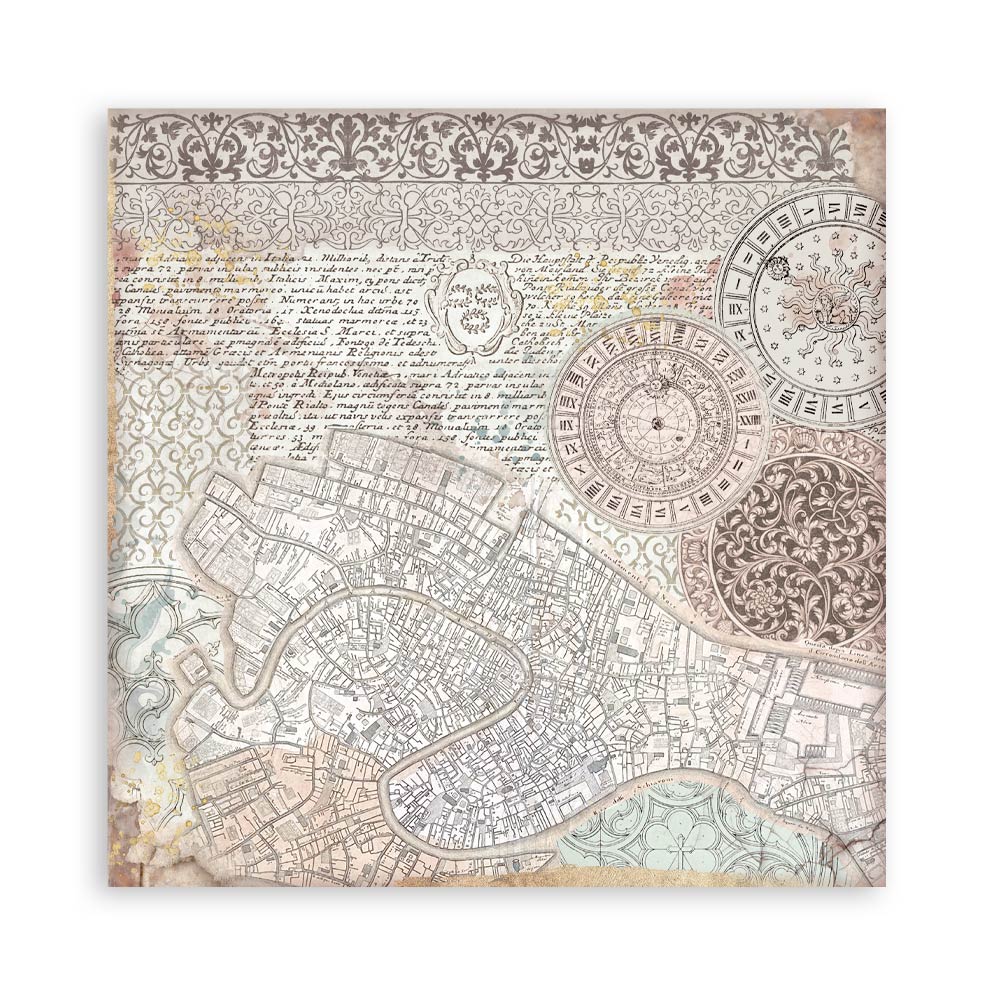 STAMPERIA 12" X 12" DOUBLE FACED PAPER PAD - VENICE CITY OF ART