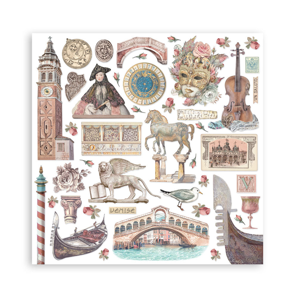 STAMPERIA 12" X 12" DOUBLE FACED PAPER PAD - VENICE CITY OF ART