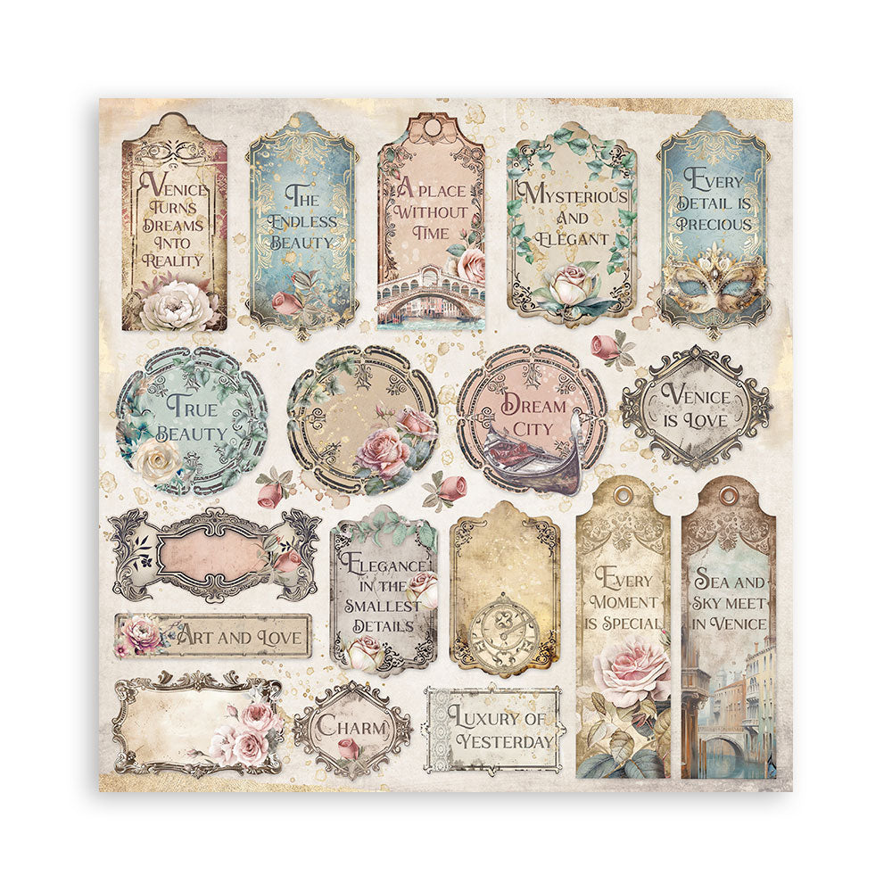 STAMPERIA 12" X 12" DOUBLE FACED PAPER PAD - VENICE CITY OF ART