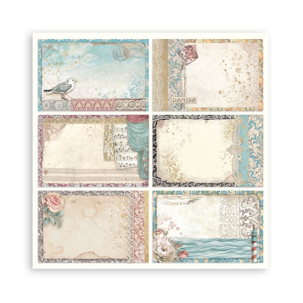 STAMPERIA 12" X 12" DOUBLE FACED PAPER PAD - VENICE CITY OF ART