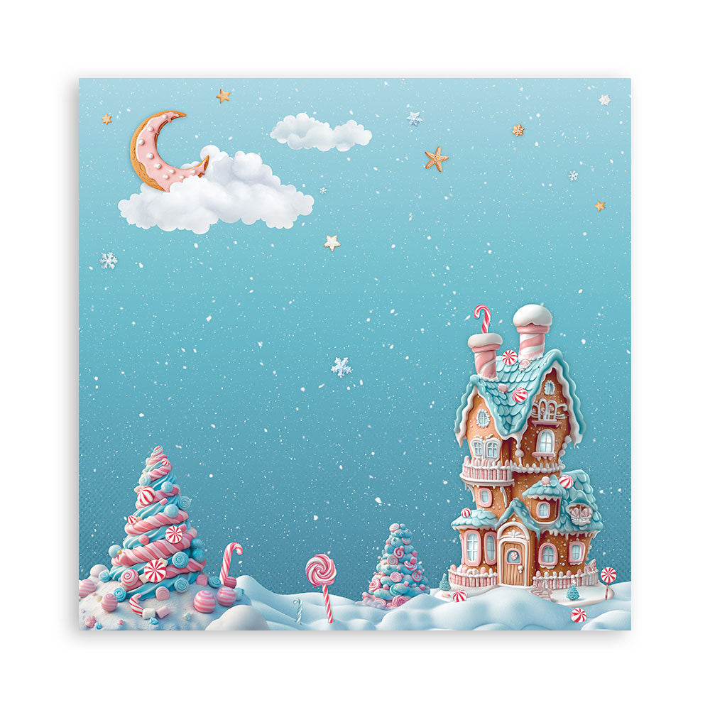 STAMPERIA 8" X 8" DOUBLE FACED PAPER PAD - CANDY CHRISTMAS