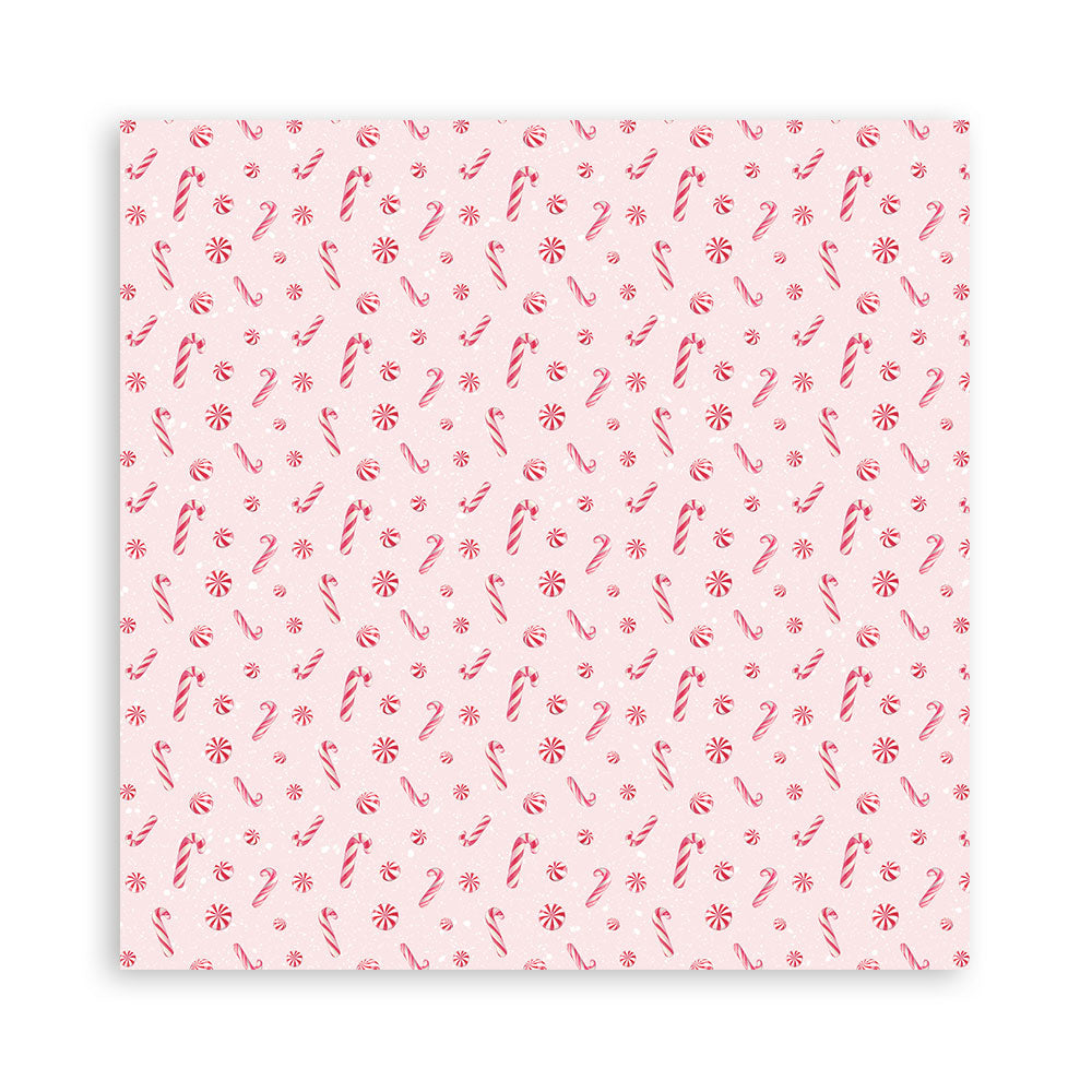 STAMPERIA 8" X 8" DOUBLE FACED PAPER PAD - CANDY CHRISTMAS