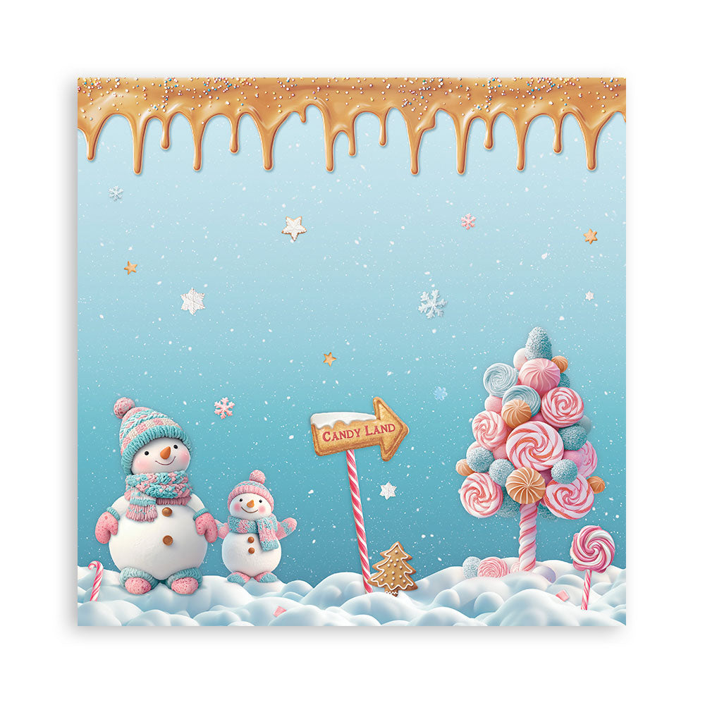 STAMPERIA 8" X 8" DOUBLE FACED PAPER PAD - CANDY CHRISTMAS