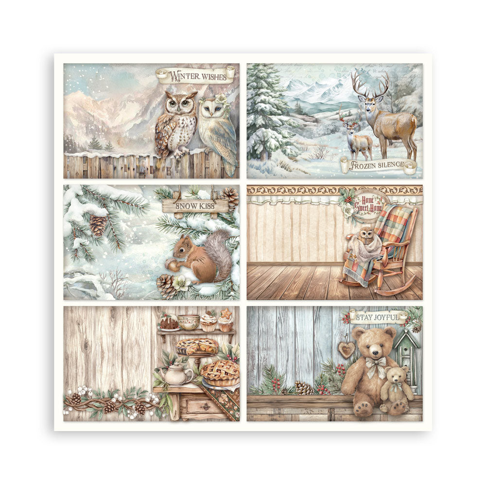 STAMPERIA 8" X 8" DOUBLE FACED PAPER PAD - THE OWL'S HOUSE