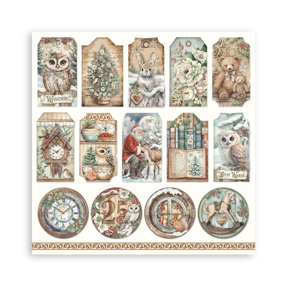 STAMPERIA 8" X 8" DOUBLE FACED PAPER PAD - THE OWL'S HOUSE