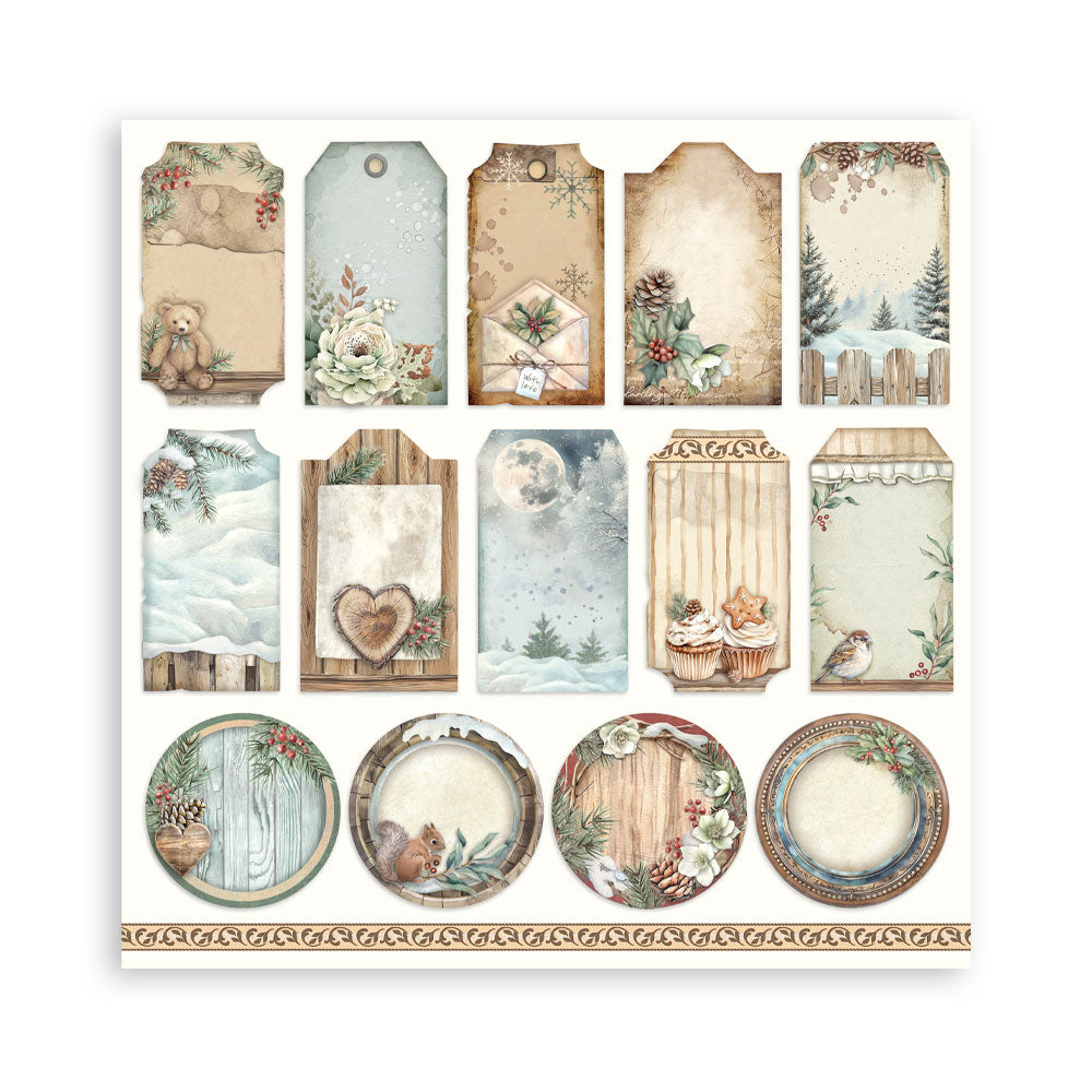 STAMPERIA 8" X 8" DOUBLE FACED PAPER PAD - THE OWL'S HOUSE
