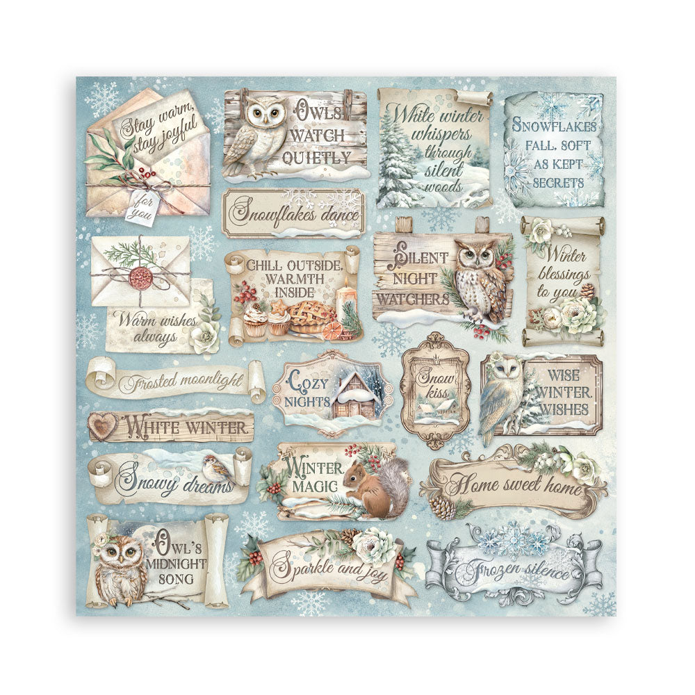 STAMPERIA 8" X 8" DOUBLE FACED PAPER PAD - THE OWL'S HOUSE