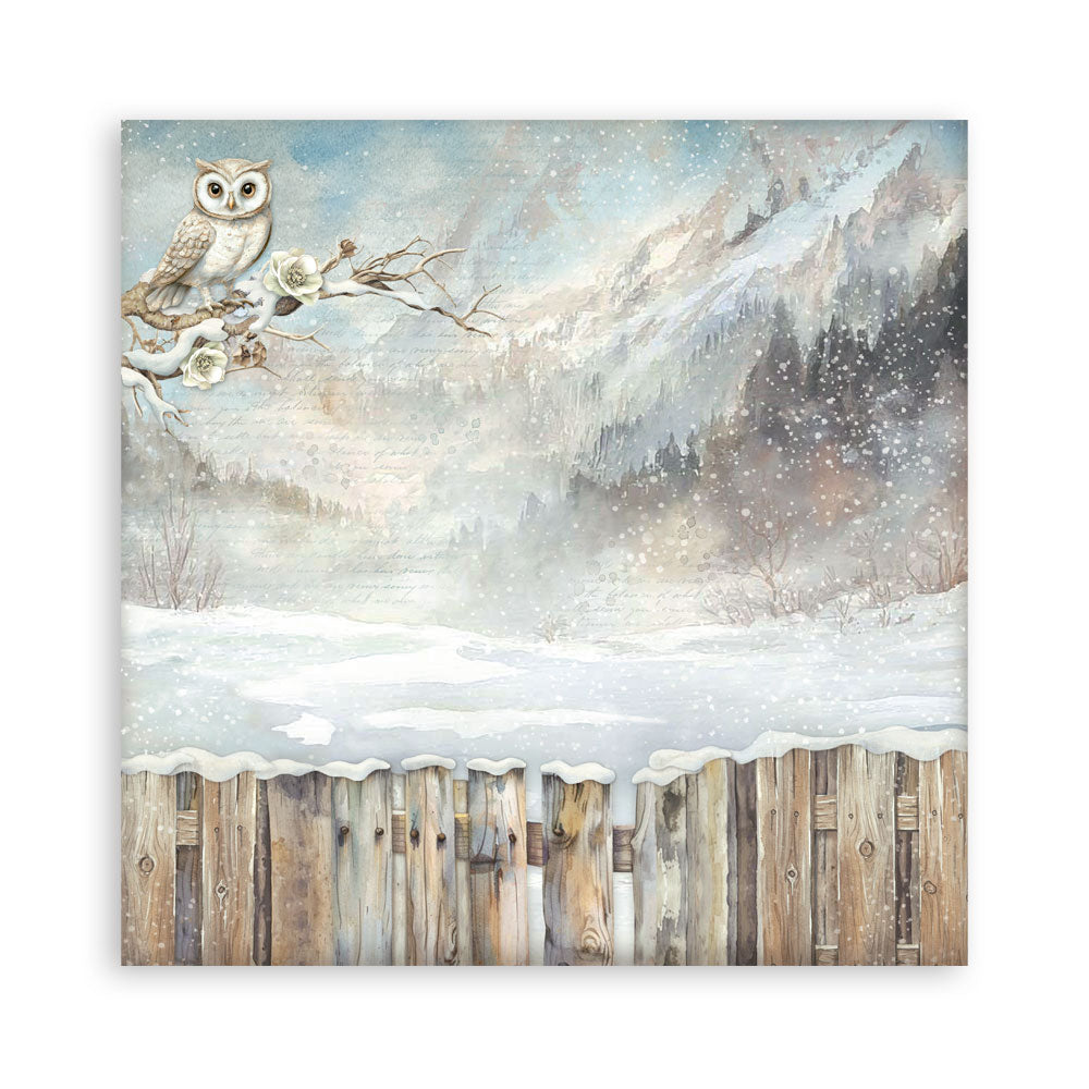 STAMPERIA 8" X 8" DOUBLE FACED PAPER PAD - THE OWL'S HOUSE