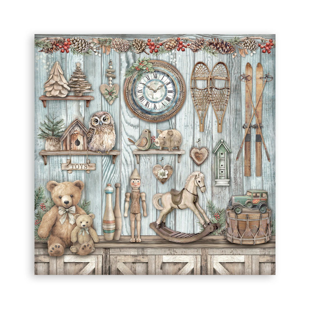 STAMPERIA 8" X 8" DOUBLE FACED PAPER PAD - THE OWL'S HOUSE