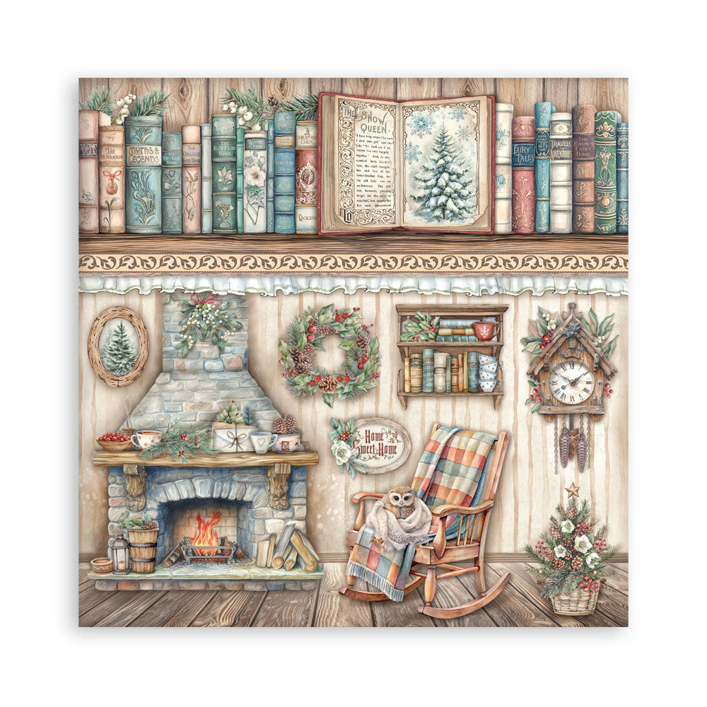 STAMPERIA 8" X 8" DOUBLE FACED PAPER PAD - THE OWL'S HOUSE