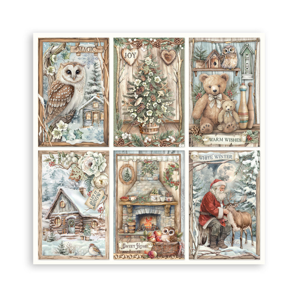STAMPERIA 8" X 8" DOUBLE FACED PAPER PAD - THE OWL'S HOUSE
