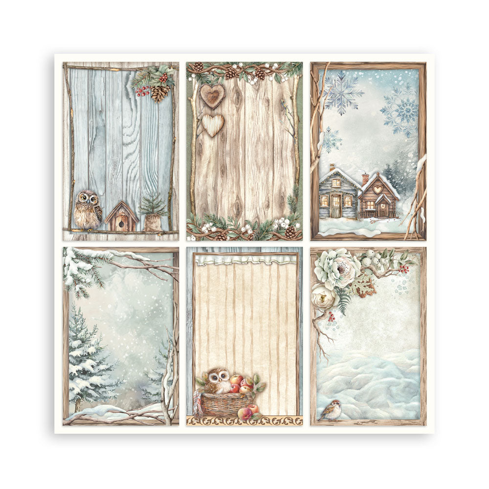 STAMPERIA 8" X 8" DOUBLE FACED PAPER PAD - THE OWL'S HOUSE