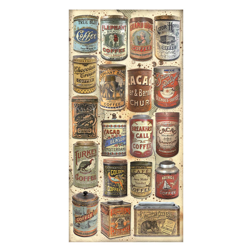 STAMPERIA DOUBLE SIDED 10 PAGE 12" X 6" COLLECTABLES PAD - COFFEE AND CHOCOLATE