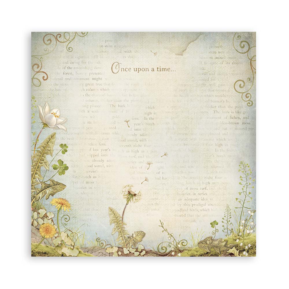 STAMPERIA SINGLE SIDED 22 PAGE 12" X 12" MAXI PAPER PAD - HIDDEN GROVE