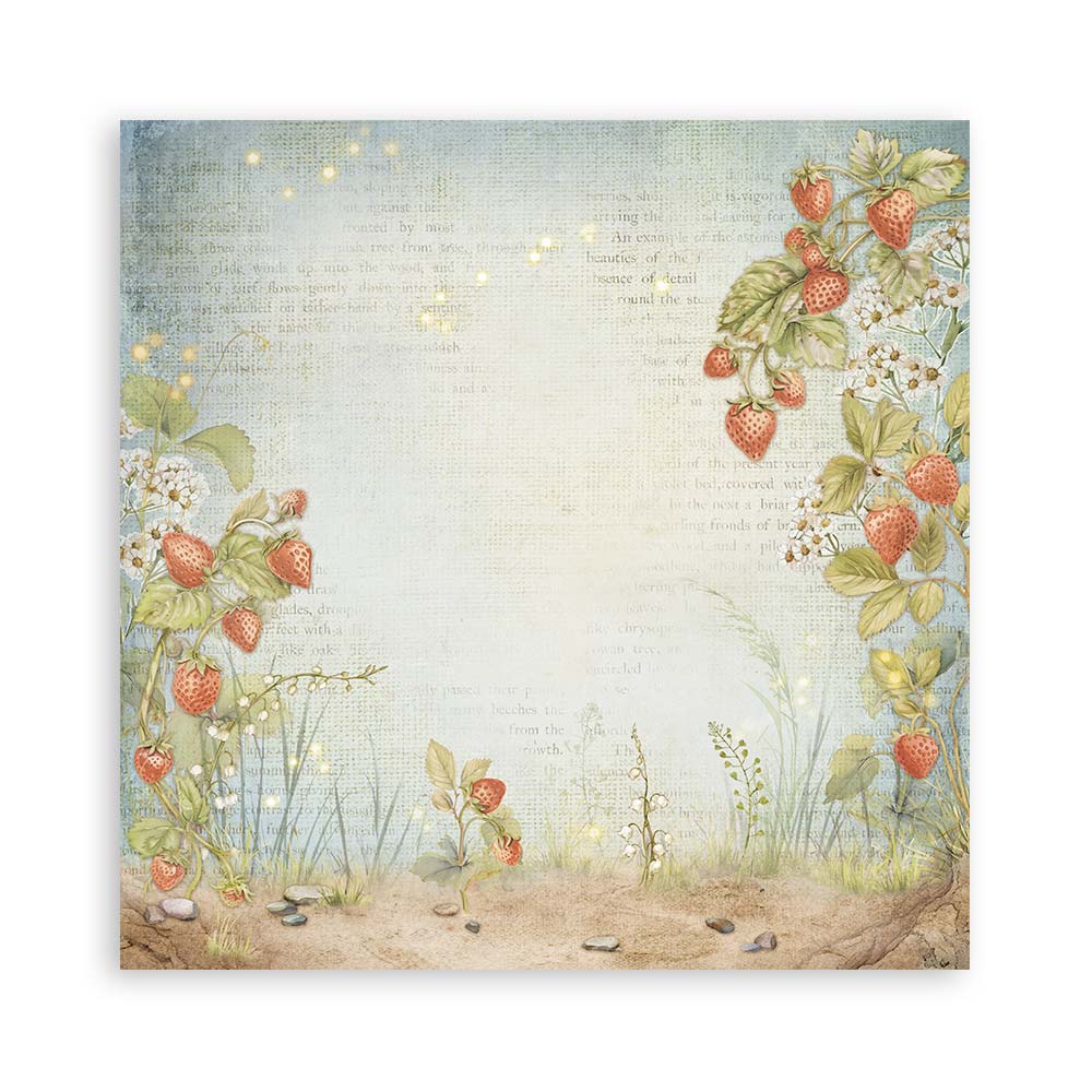 STAMPERIA SINGLE SIDED 22 PAGE 12" X 12" MAXI PAPER PAD - HIDDEN GROVE