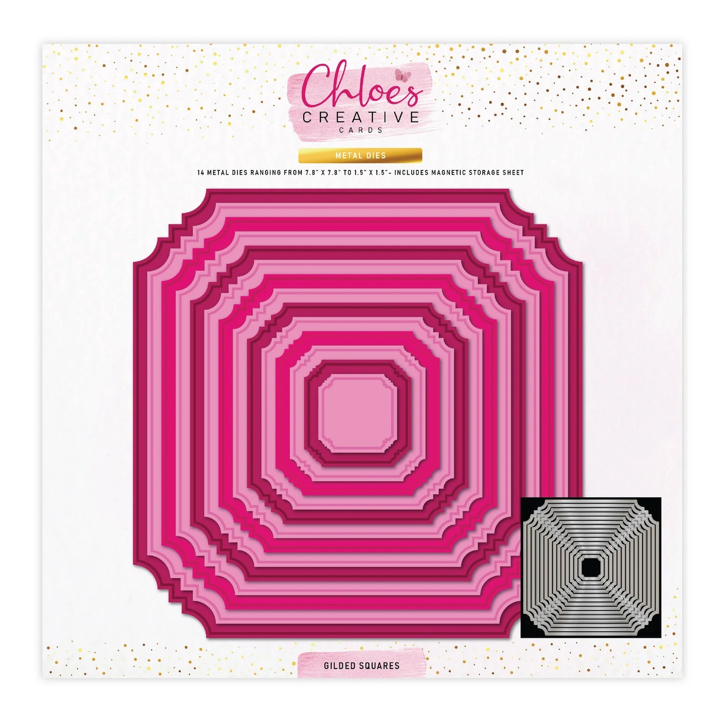 CHLOES CREATIVE CARDS GILDED CHRISTMAS EMBOSSING FOLDER/DIES - I NEED IT ALL BUNDLE